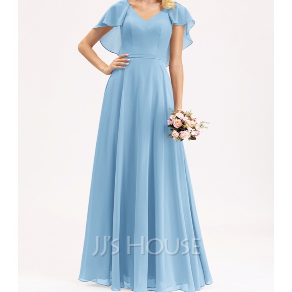 JJs House Light Blue Floor Length Dress